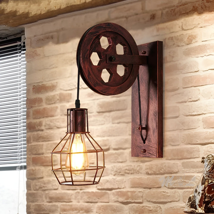 Vintage Industrial LED Vegglampe - IronGlare | Skanto