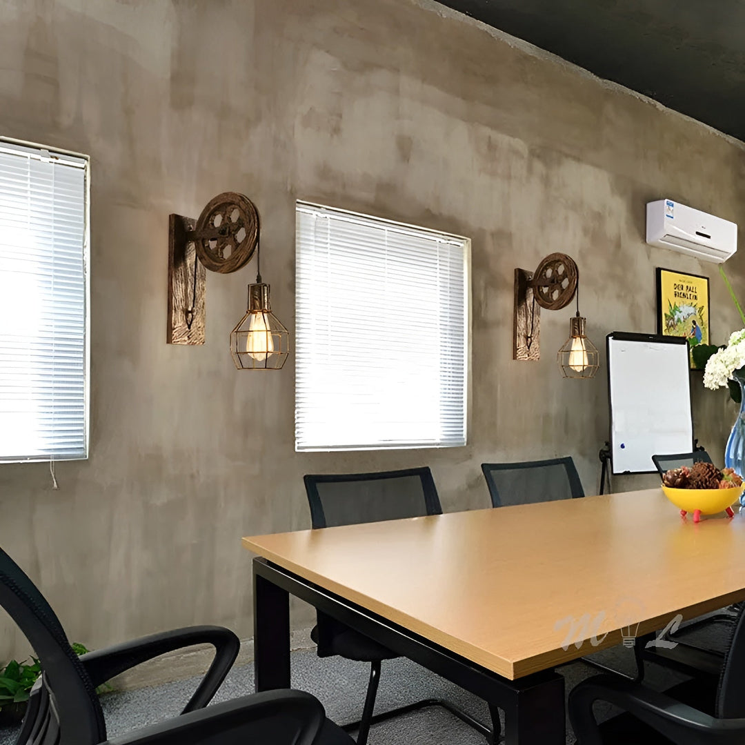 Vintage Industrial LED Vegglampe - IronGlare | Skanto