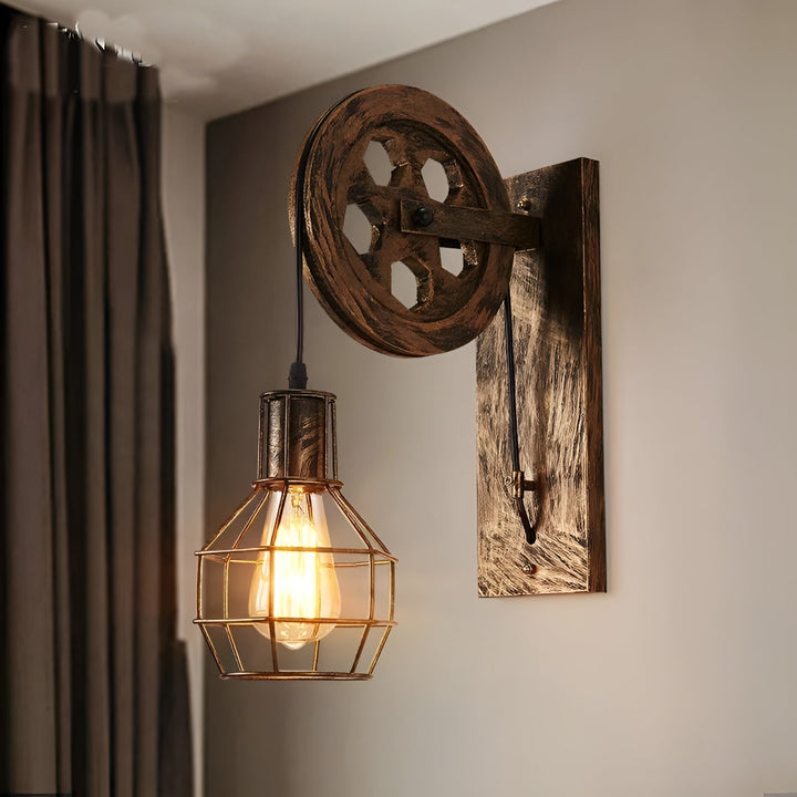 Vintage Industrial LED Vegglampe - IronGlare | Skanto