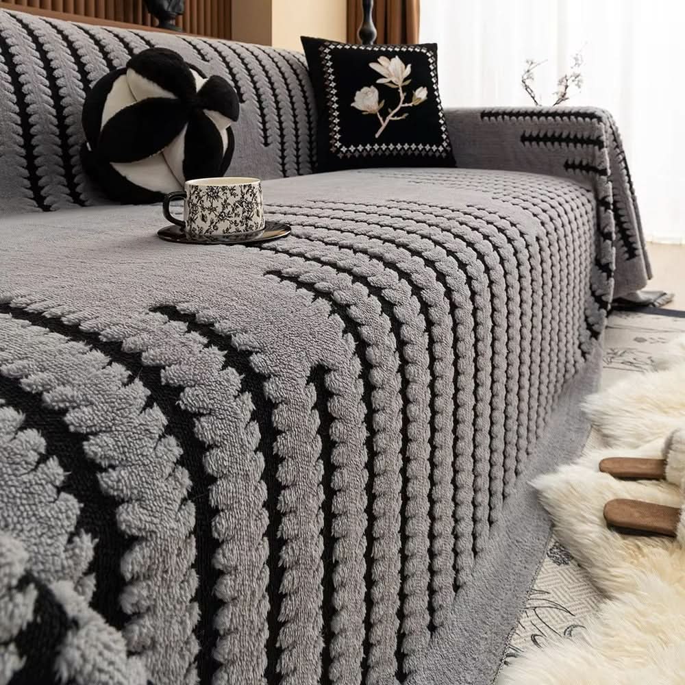 Skanto | Plysj Sofa Trekk med Rutsjebeskyttelse
