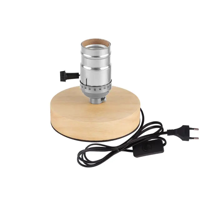Retro Trebordlampe med Lysball – Dekorativ Belysning for Hjemmet | Skanto