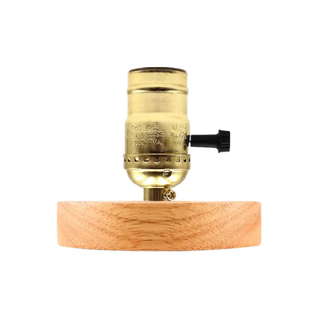 Retro Trebordlampe med Lysball – Dekorativ Belysning for Hjemmet | Skanto