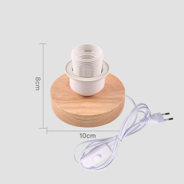 Retro Trebordlampe med Lysball – Dekorativ Belysning for Hjemmet | Skanto