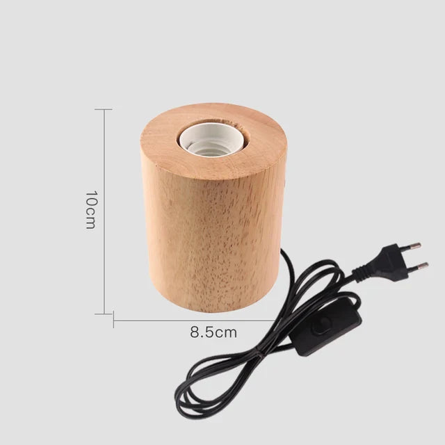Retro Trebordlampe med Lysball – Dekorativ Belysning for Hjemmet | Skanto