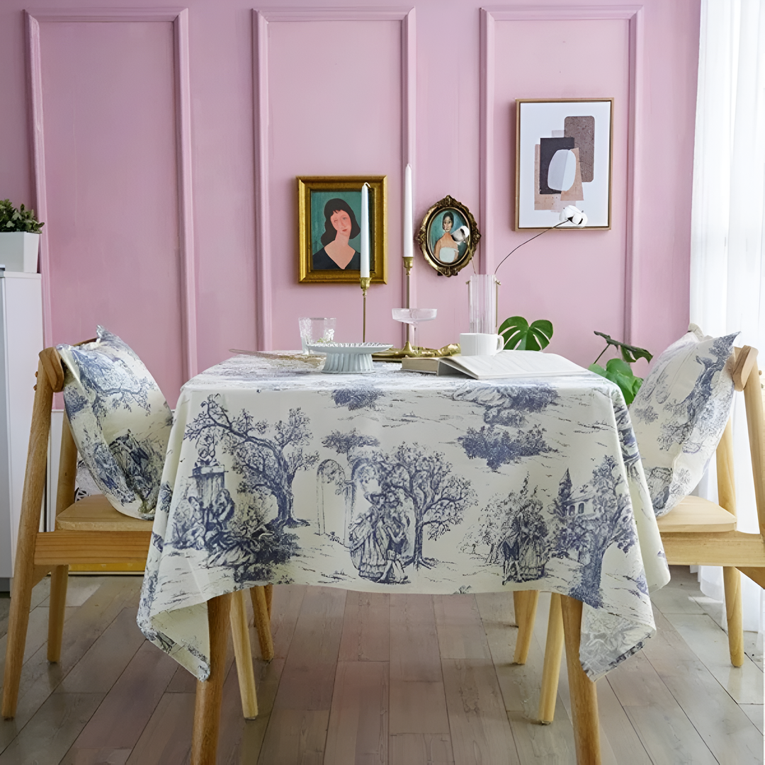 Skanto | Fransk Klassisk Blå Vintage Duk