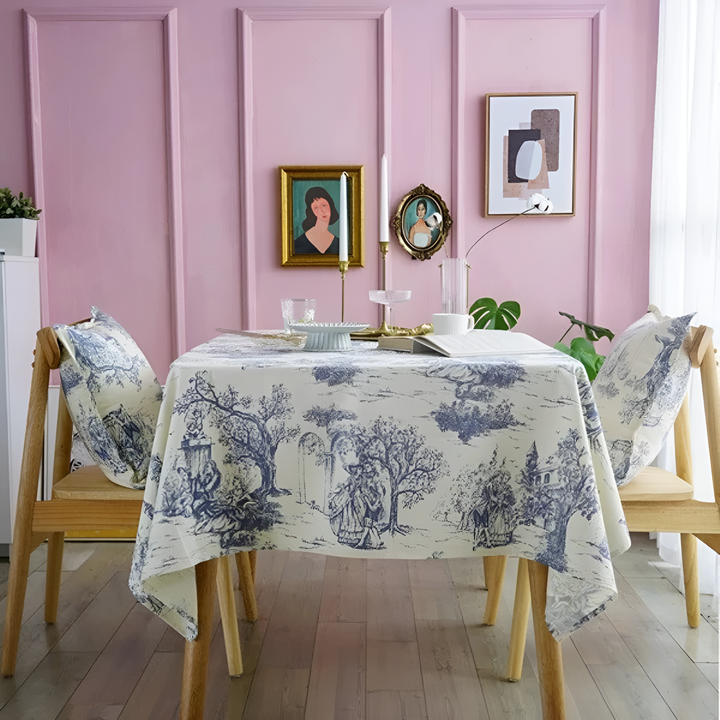 Skanto | Fransk Klassisk Blå Vintage Duk