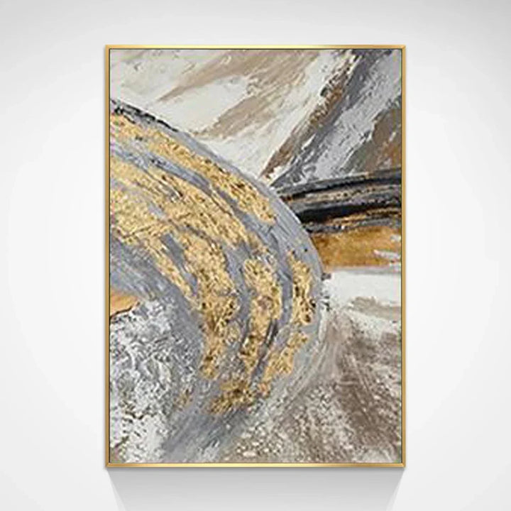 Vintage Golden Beige Abstract Veggkunst Kunstneriske Lerretsutskrifter Plakater Bilder for moderne Stue Soverom Lys Luksus Interiør | Skanto