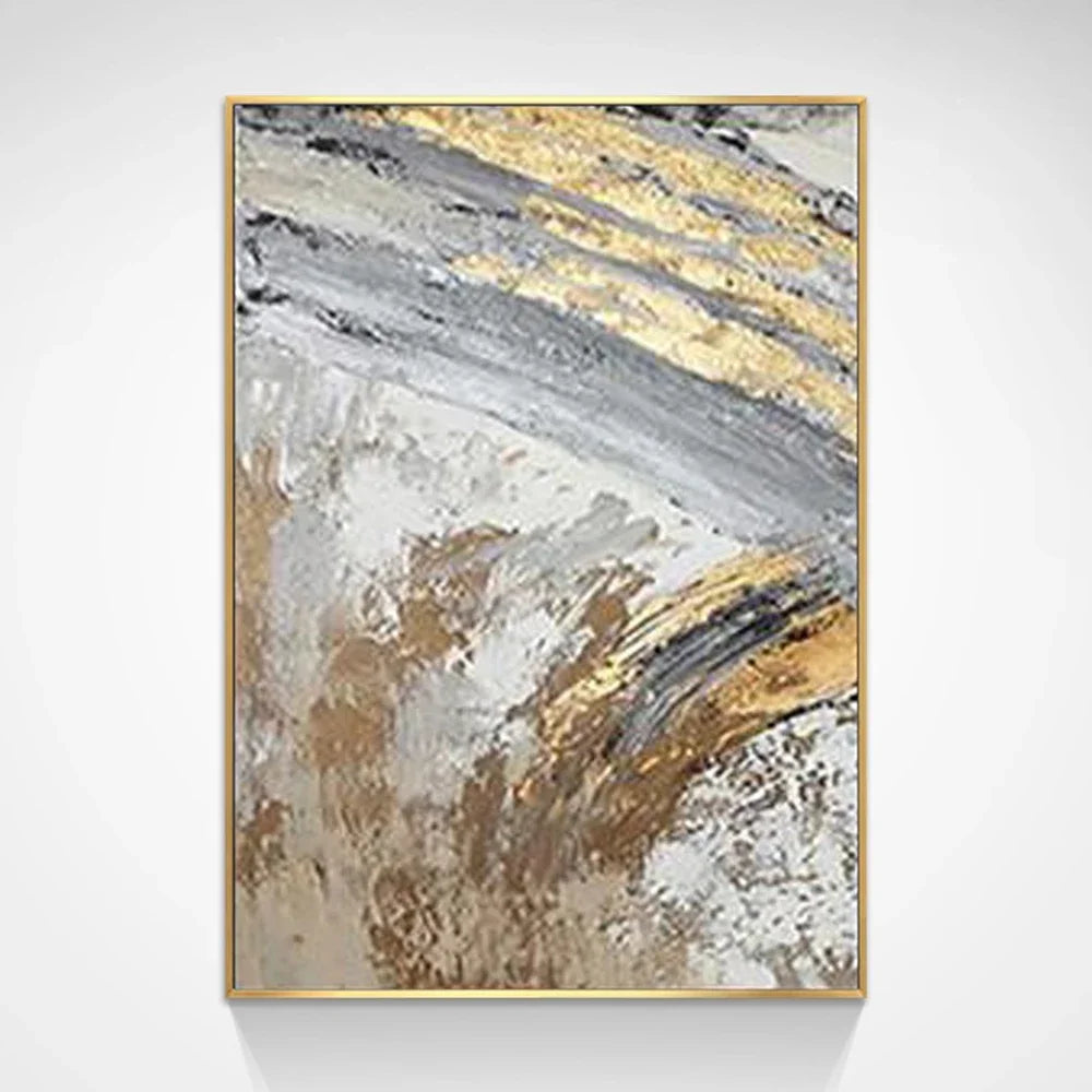 Vintage Golden Beige Abstract Veggkunst Kunstneriske Lerretsutskrifter Plakater Bilder for moderne Stue Soverom Lys Luksus Interiør | Skanto