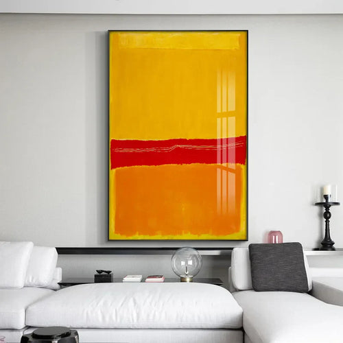 Vintage Gul Oransje Fargeblokk Abstrakt Veggkunst Fine Art Lerretstrykk Bilder For Moderne Loftleilighet Stue Soverom Foyer Kunst Dekor | Skanto