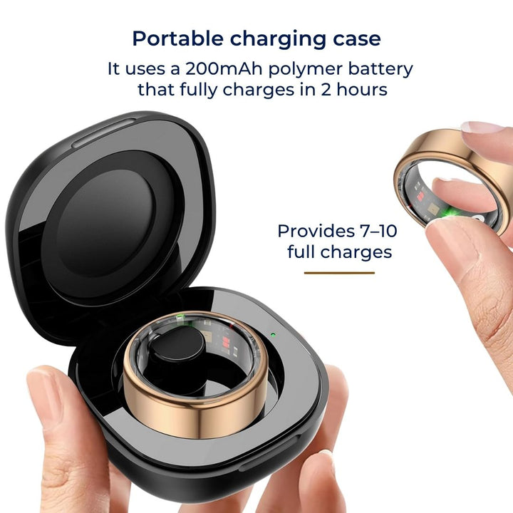 Skanto | Smart Ring Søvn- og Velvære Tracker - Vanntett Fitness Tracker Ring for Aktive Livsstiler - Helseovervåkingsenhet
