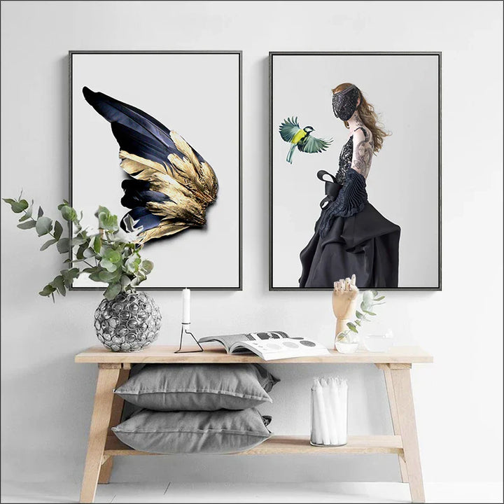 Viva La Vida Minimalistisk Fjær Mote Livsstil Sitat Vegkunst Fin Kunst Lerretstrykk Bilder For Stue Inspirerende nordisk Interiør | Skanto