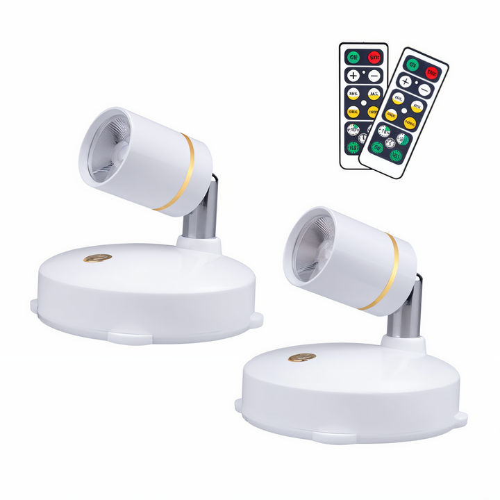 Skanto | VividBeam | Mini Dimbar LED Spotlys | Trådløs Akcentbelysning for Hjem og Kontor