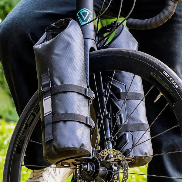 Skanto | Vanntette Front Gaffel Sykkelvesker – 5-7L Pannier Sett for Lange Turer & Bikepacking