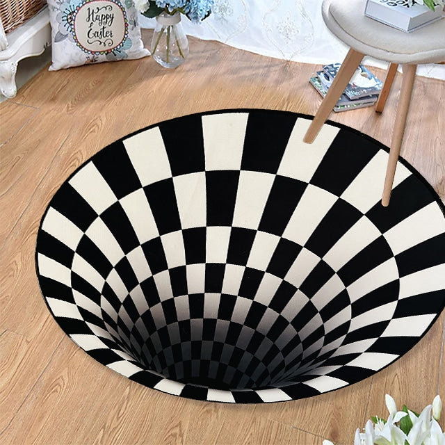Beef Vortex 3D-illusjons teppe - 100 cm - halkesikkert | Skanto