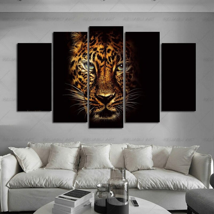 5 Panel "Vibrant Animal Design" Wall Art Modular Pictures Poster | Skanto