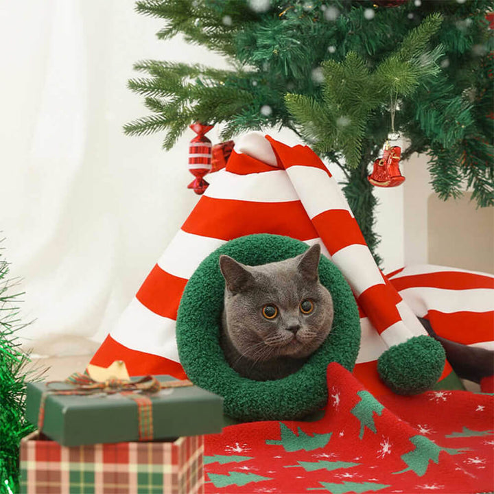 Skanto | Myk juleseng for katt for festlige stuer