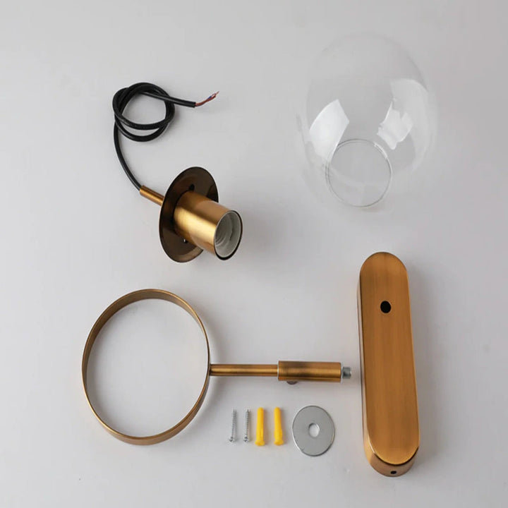 Chic Design Vegglampe med Glasskuppel | Skanto