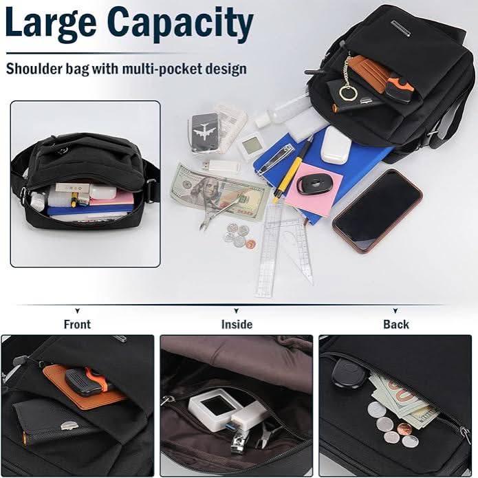 Wasserdichte Herren-Schultertasche mit Diebstahlschutz