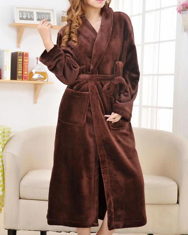 Langer Premium-Fleece-Bademantel for Damen