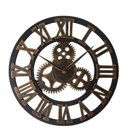 Skanto | Retro Industriale Treveggklokke – Ironwood