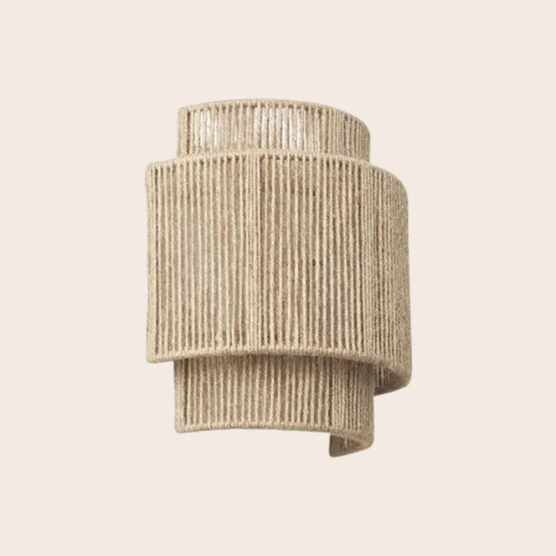 Moderne Rattan Vevd Vegglampe - WeaveGlow | Skanto