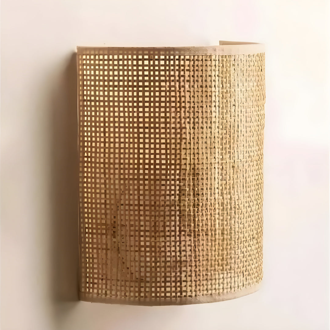 Moderne Rattan Vevd Vegglampe - WeaveGlow | Skanto