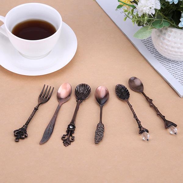 Fantastiske vintage dessertskjeer (sett med 6) | Skanto