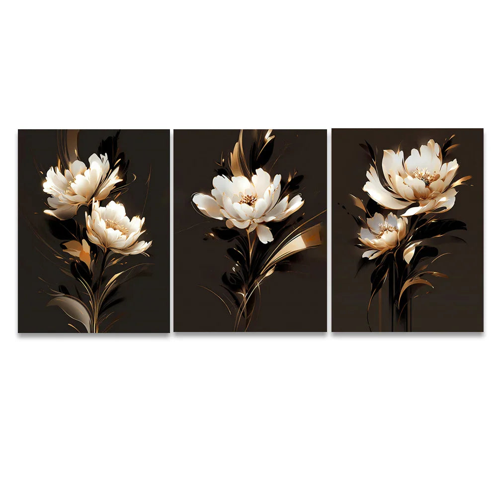 Hvit blomsterblad veggkunst Fin kunstlerrettrykk Moderne botanikk Blomsterbilder For stue Soverom Hotellrom Kunstdekor | Skanto