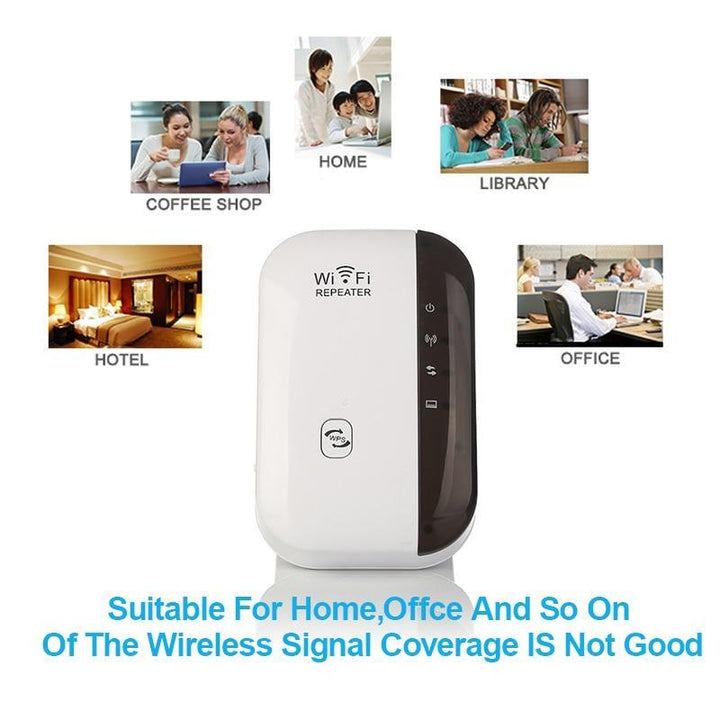 Skanto | WiFi Repeater Forsterker WiFi Utvider 300Mbps Trådløs Wi Fi Rekkevidde Utvider Wi Fi Signal Forsterker Booster 802.11N Tilgangspunkt