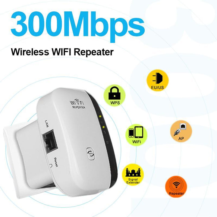 Skanto | WiFi Repeater Forsterker WiFi Utvider 300Mbps Trådløs Wi Fi Rekkevidde Utvider Wi Fi Signal Forsterker Booster 802.11N Tilgangspunkt