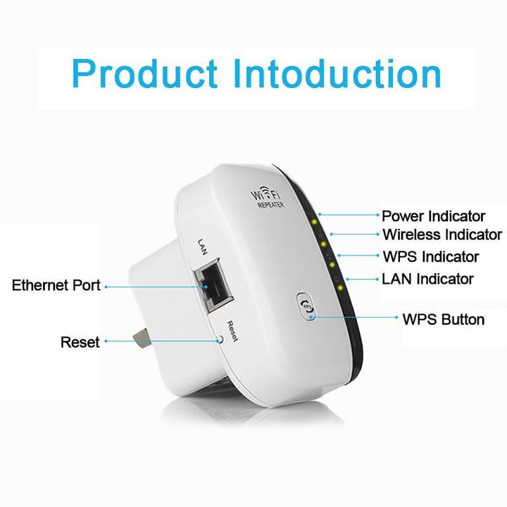 Skanto | WiFi Repeater Forsterker WiFi Utvider 300Mbps Trådløs Wi Fi Rekkevidde Utvider Wi Fi Signal Forsterker Booster 802.11N Tilgangspunkt