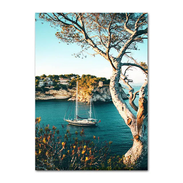 Villnatur Landskap Fjellinnsjø Skog Veggkunst Fine Art Lerretsutskrifter Bilder av Ro for Stue Spisestue Kunst Dekor | Skanto