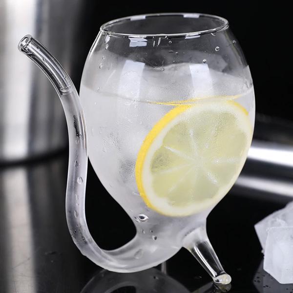 Vin Glass med innebygd sugerør | Skanto