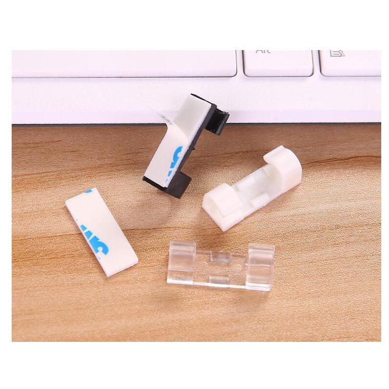 Skanto | IcoolGadgets Wire Cable Clips Organizer Desktop & Workstation Clips Cord Management Holder USB Charging Data Line Cable Winder