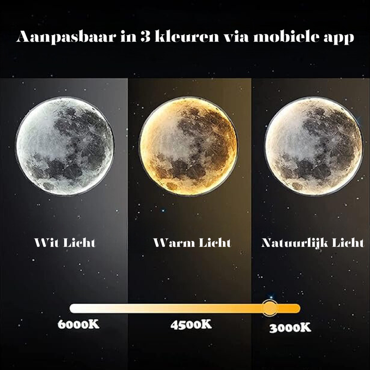 Skanto | LunaGlow – Justerbar Måne Vegglampe med LED Stemning