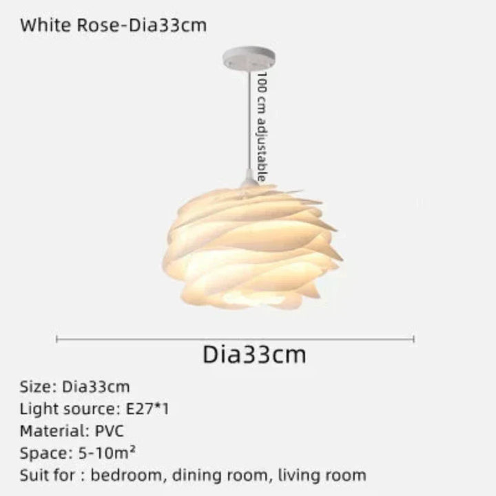 Romantisk rosenkrans taklampe – elegant og stemningsfull for ethvert interiør