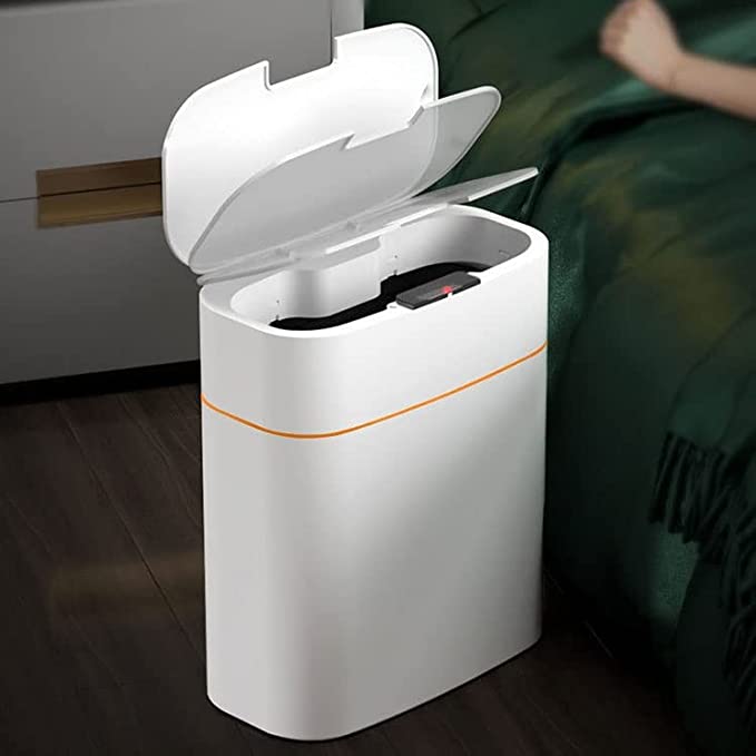 Skanto | Cleanova Sensor Søppelbøtte | Automatisk & Still | Hygienisk & Vanntett | 13L | Infrarød Teknologi