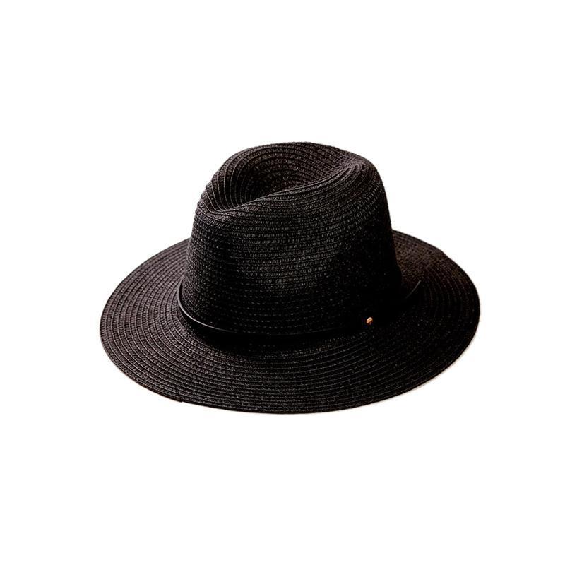 Skanto | Kvinne Wide Brim Straw Panama Roll Up Hat