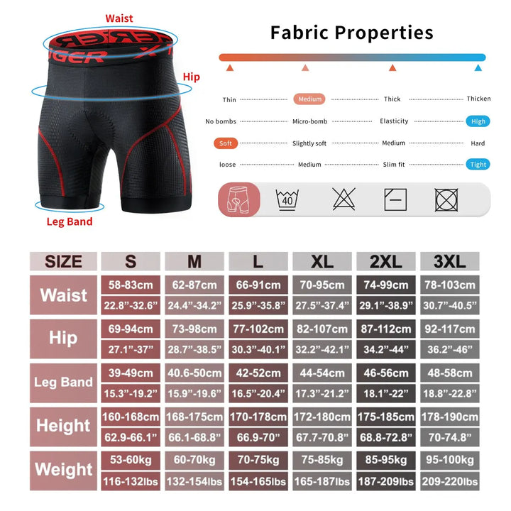 Skanto | Pustende Mesh Sykling Shorts med Gel Polstring | Støtsikre Sykling Shorts for Menn