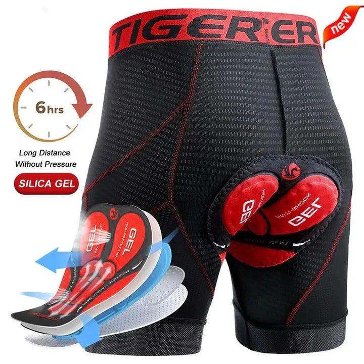 Skanto | Pustende Mesh Sykling Shorts med Gel Polstring | Støtsikre Sykling Shorts for Menn