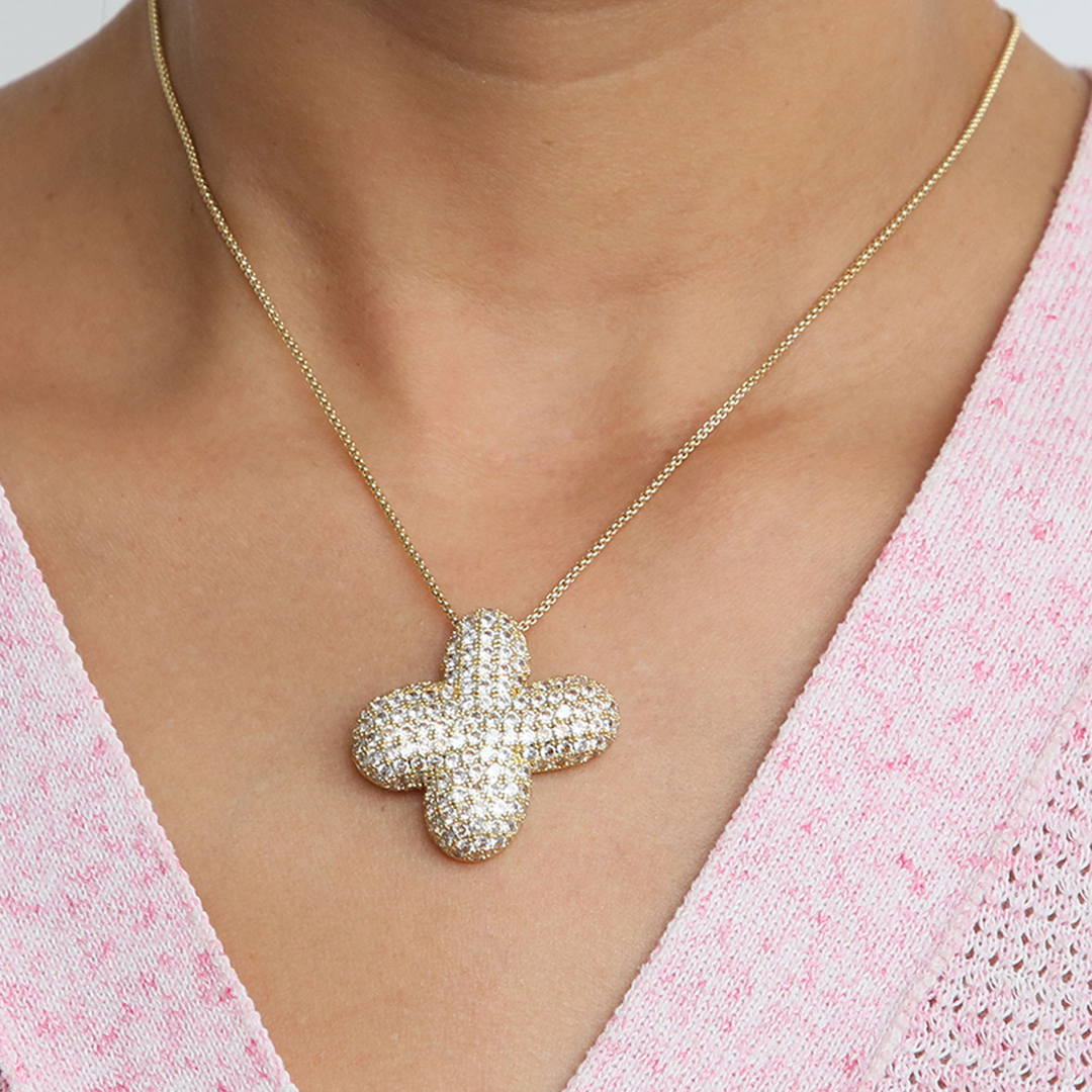 Skanto | Chunky Bubble Diamond Dazzle Initial Halskjeder