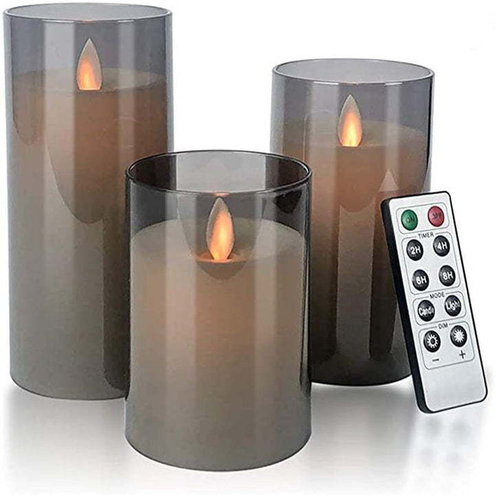 LED lys med fjernkontroll og timer i glassdesign | Skanto