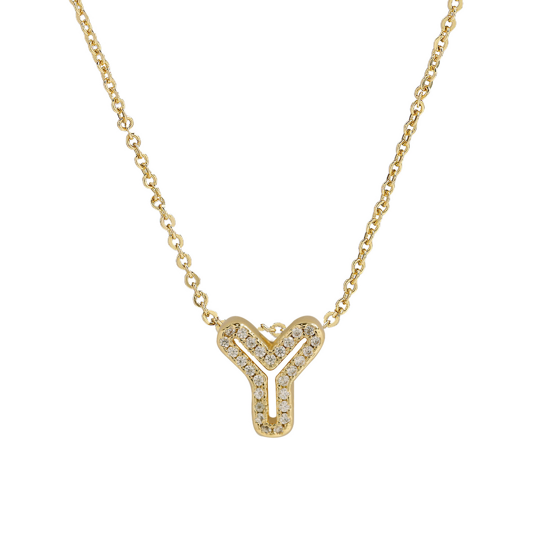 Skanto | Blændende Diamant Initial Halskjede