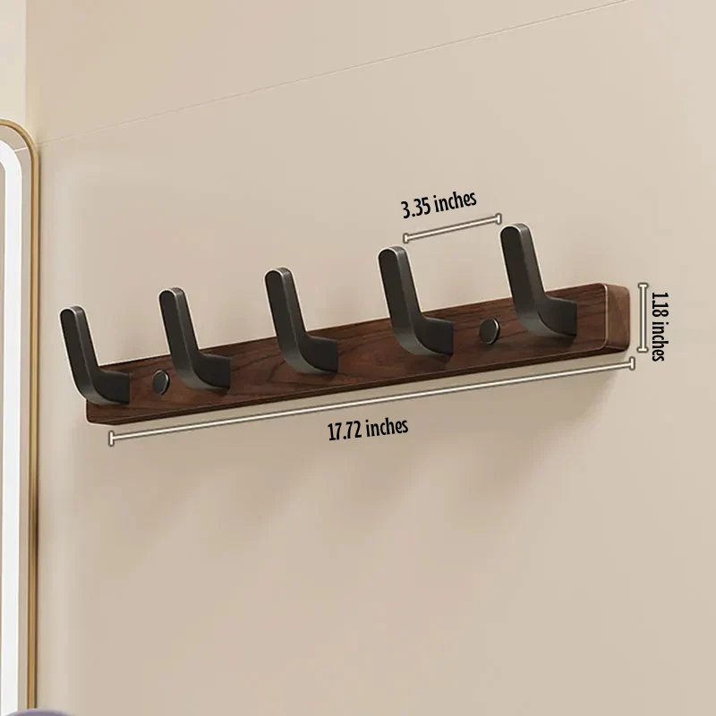 Minimalistisker Wandgarderobenhaken med Garderobenhalter fra Holz og Metall