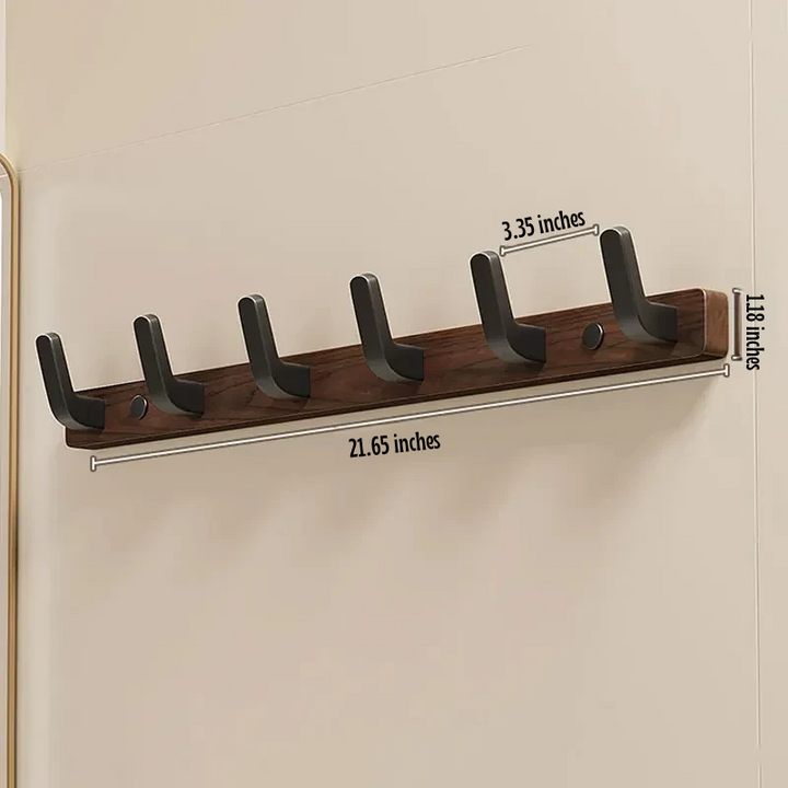 Minimalistisker Wandgarderobenhaken med Garderobenhalter fra Holz og Metall