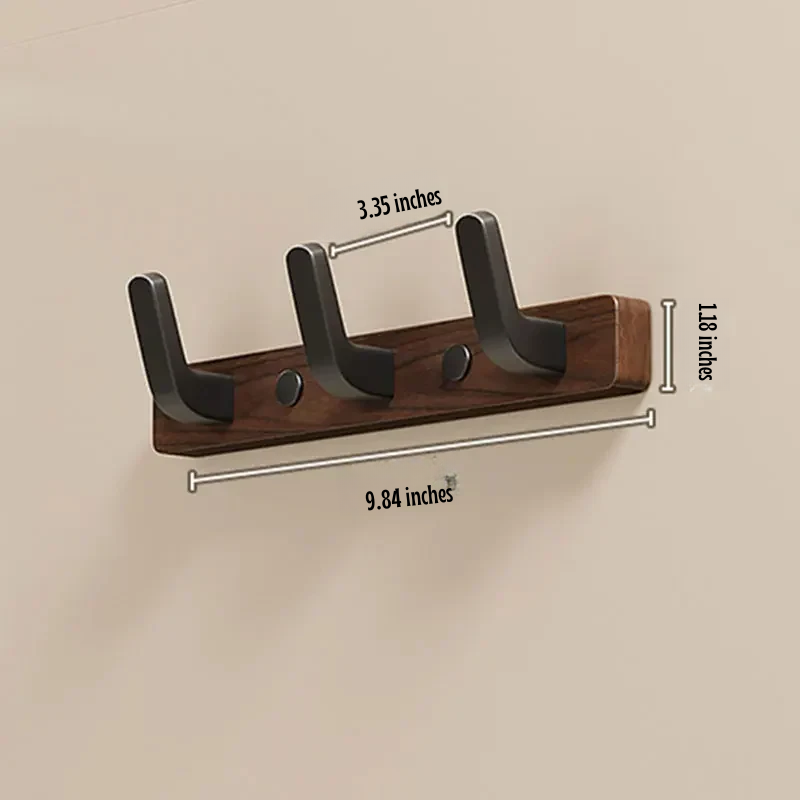 Skanto | Minimalist Veggmontert Klesknagg med Tre & Metall Kleshenger