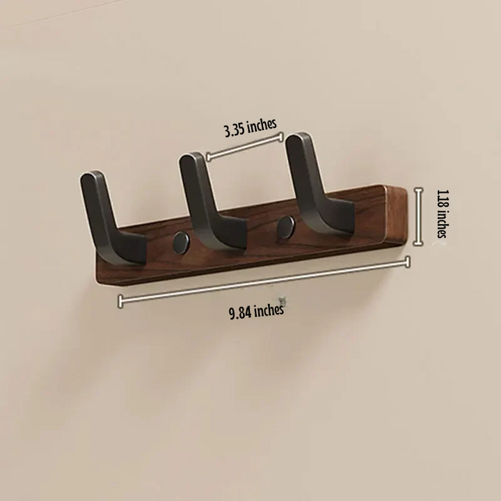 Minimalistisker Wandgarderobenhaken med Garderobenhalter fra Holz og Metall