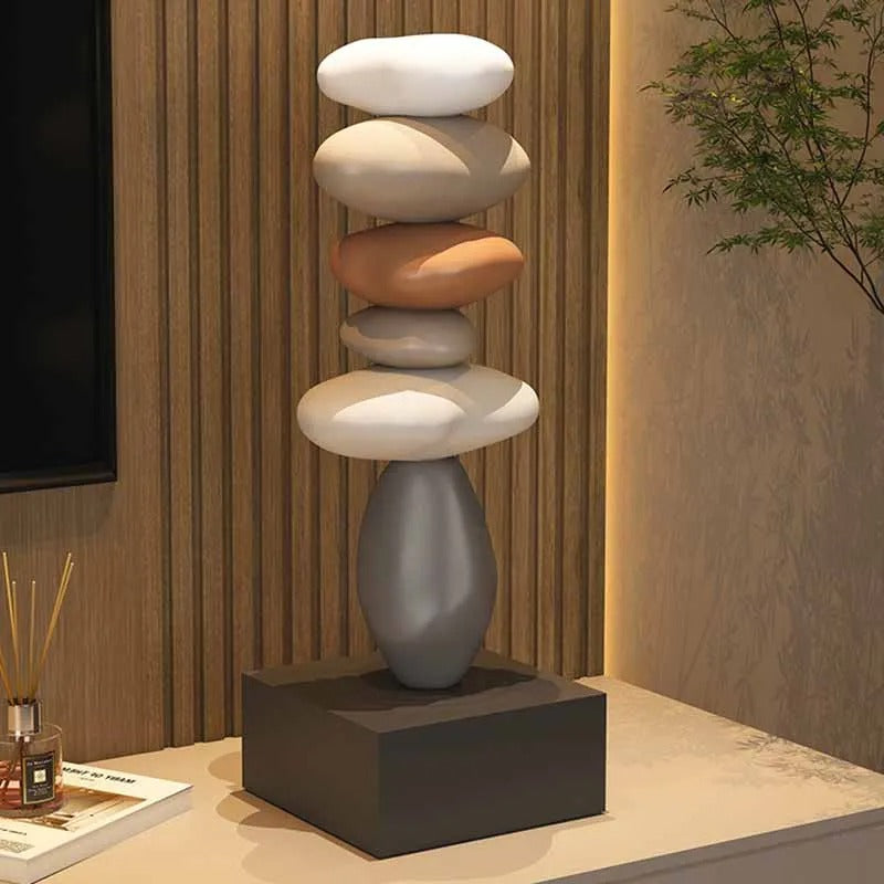 Zen steinstabel estetisk hjemmedekor