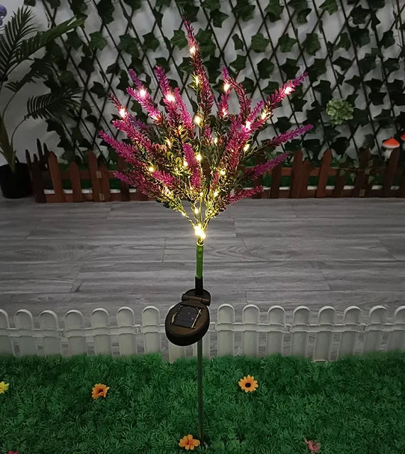 Solar LED Hage Blomster Lys - Dekorative Lavendel Utendørs Lys for Hage og Terrasse, vanntette, energieffektive | Skanto