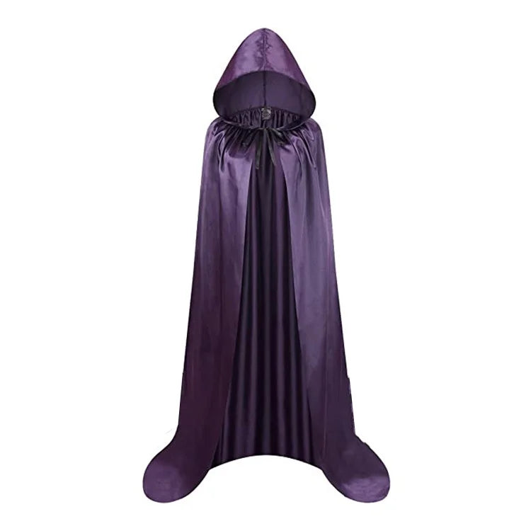 Skanto | Svart kappe med hette – Lang unisex Halloween & cosplay omslag